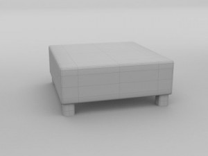 wicker table Modelo 3D