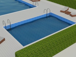 swimming pool scene 3D Модель