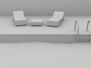 swimming pool scene 3D Модель