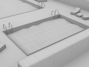 swimming pool scene 3D Модель