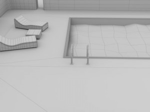 swimming pool scene 3D Модель