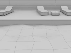 swimming pool scene 3D Model