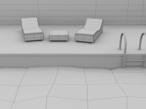 swimming pool scene 3D Модель