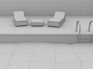 swimming pool scene 3D Model