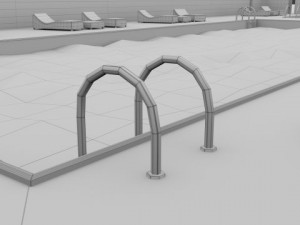 swimming pool scene 3D Модель