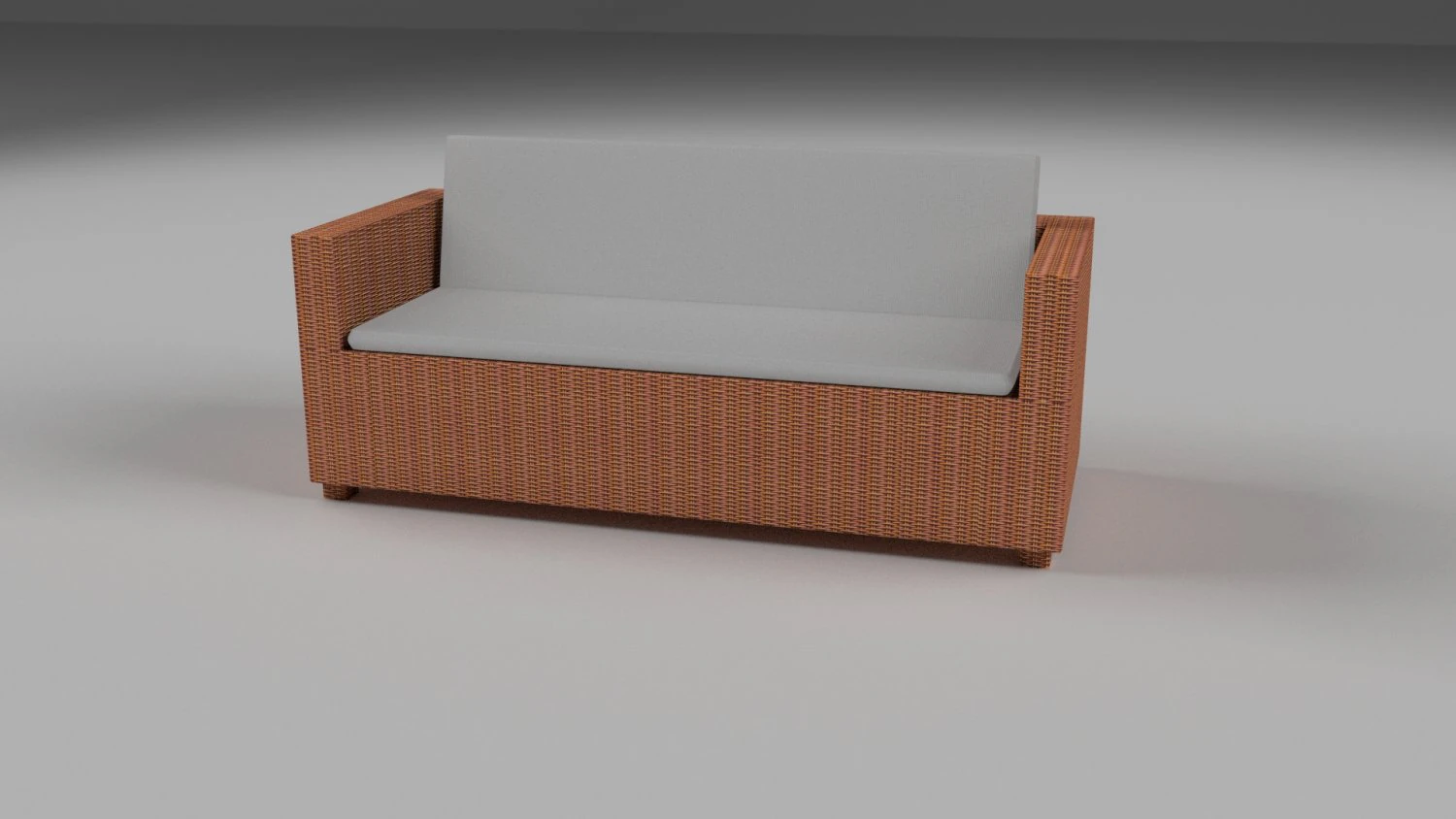 wicker couch 3D Model .c4d .max .obj .3ds .fbx .stl .blend 