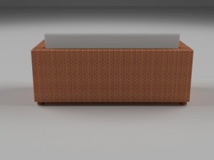 wicker couch 3D Модель
