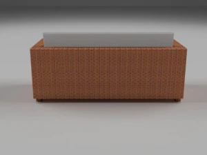 wicker couch 3D Model