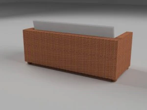 wicker couch 3D Model
