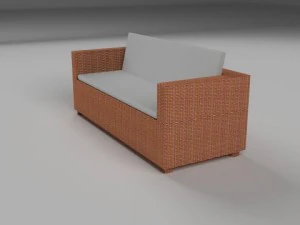 wicker couch 3D Model
