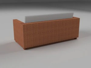 wicker couch 3D Model