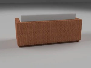 wicker couch 3D Model