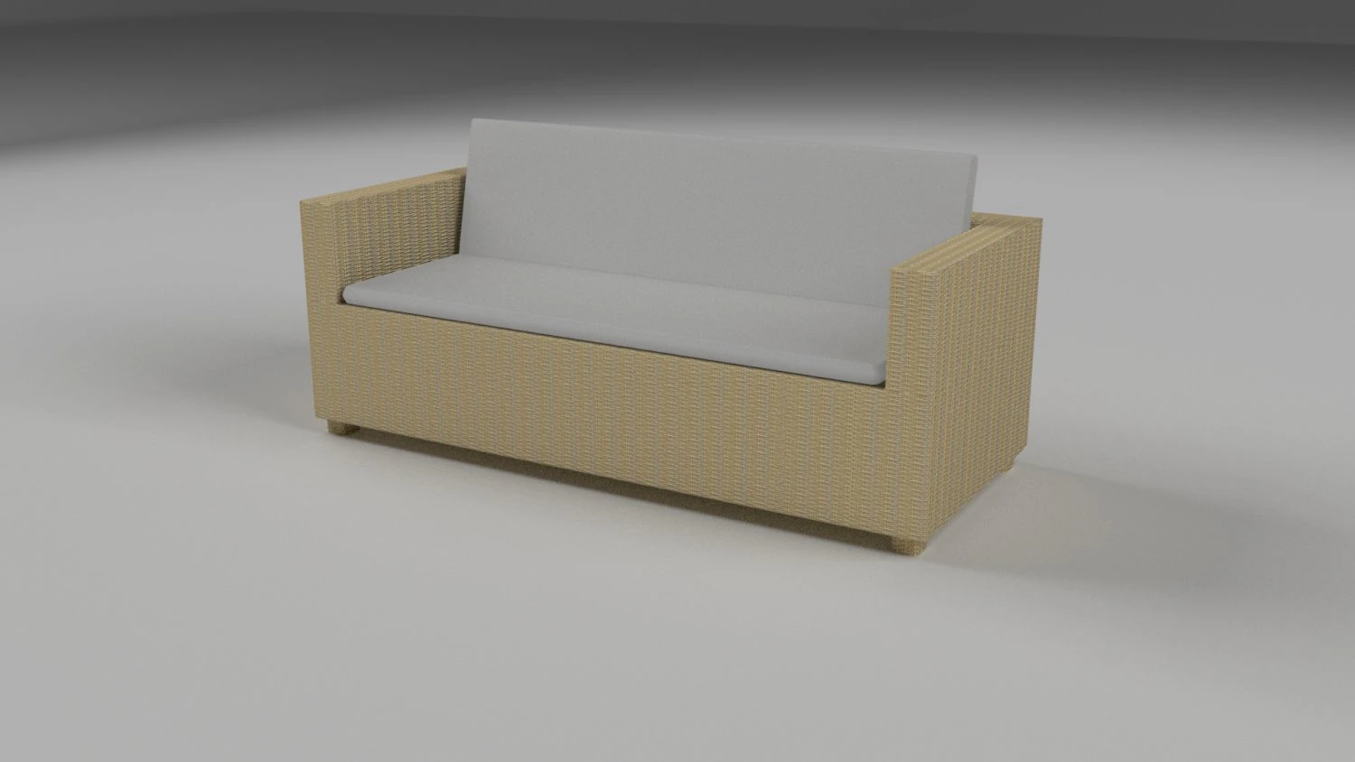 wicker couch 2 3D Model .c4d .max .obj .3ds .fbx .stl .blend