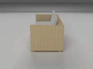 wicker couch 2 3D Model