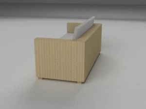 wicker couch 2 3D Model