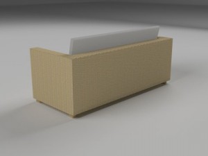 wicker couch 2 Modelo 3D