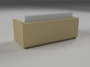 wicker couch 2 3D Model