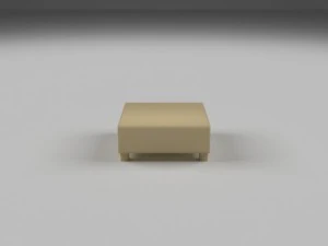 low poly wicker furniture pack 3D Model