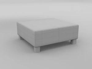 low poly wicker furniture pack 3D Model