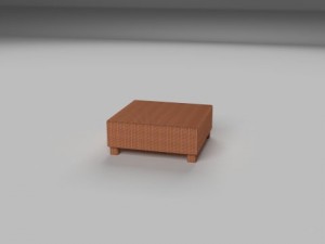 low poly wicker furniture pack 2 3D मॉडल
