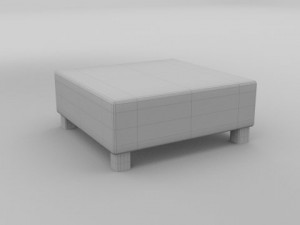 low poly wicker furniture pack 2 3D मॉडल