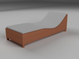 low poly wicker furniture pack 2 3D मॉडल