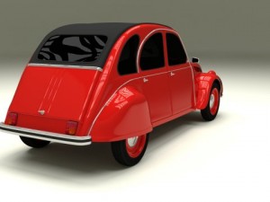 citroen 2cv 3Dモデル