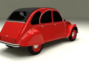 citroen 2cv 3Dモデル