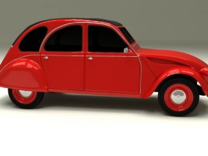 citroen 2cv 3Dモデル