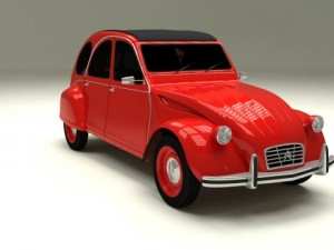 citroen 2cv 3Dモデル