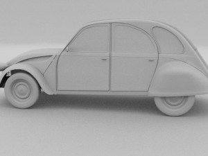 citroen 2cv 3Dモデル