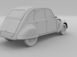 citroen 2cv 3Dモデル