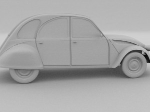 citroen 2cv 3Dモデル