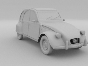 citroen 2cv 3Dモデル