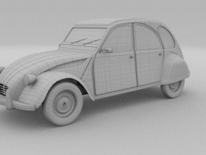 citroen 2cv 3Dモデル