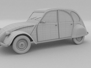 citroen 2cv 3Dモデル