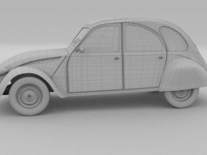 citroen 2cv 3Dモデル