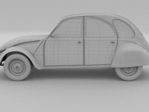 citroen 2cv 3Dモデル