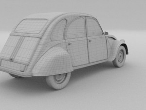 citroen 2cv 3Dモデル
