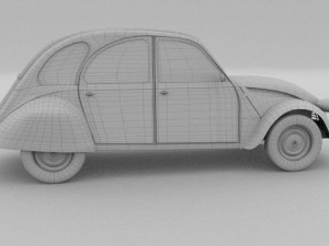 citroen 2cv 3Dモデル