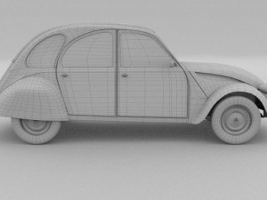 citroen 2cv 3Dモデル