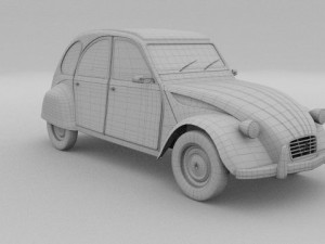 citroen 2cv 3Dモデル