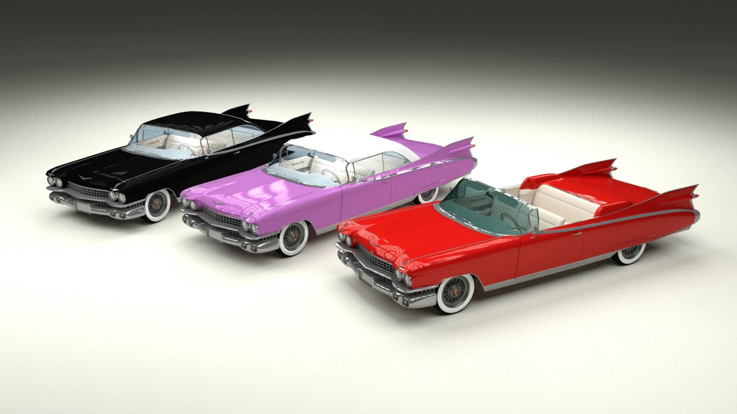 1959 cadillac eldorado 62 series pack 3D Model .c4d .max .obj .3ds .fbx .stl .blend 