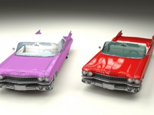 1959 cadillac eldorado series 62 convertible pack 3D Model