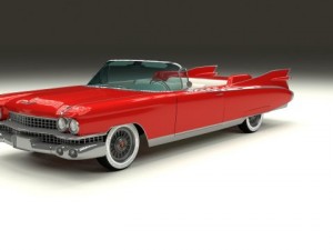 1959 cadillac eldorado series 62 convertible pack 3D Model