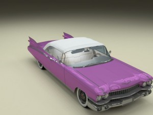 1959 cadillac eldorado series 62 convertible pack 3D Model
