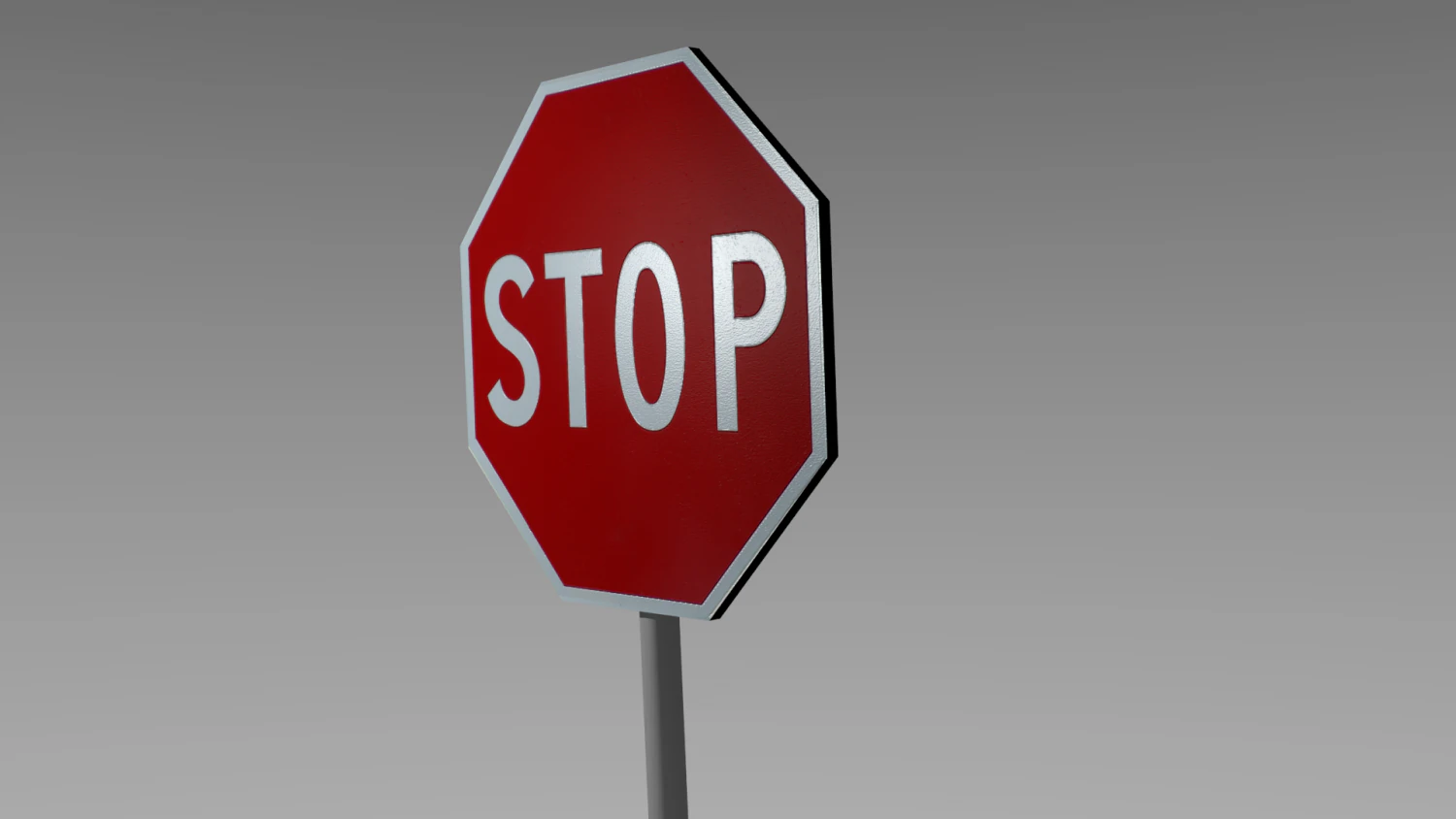 stop sign 3D Model .c4d .max .obj .3ds .fbx .stl .blend 