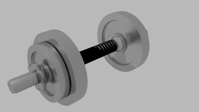 dumbbell 3D Модель .c4d .max .obj .3ds .fbx .stl .blend 