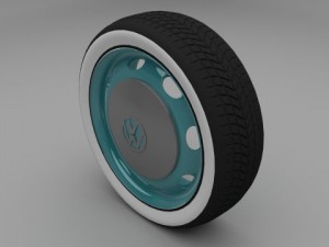 vw beetle wheel 3D Model