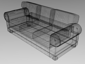 leather couch 3D Модель